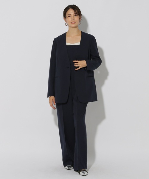 Elura(エルーラ)の「映えラクノーカラージャケット/292398(ノーカラージャケット・レディース・ネイビー/ライトグレー・LARGE/MEDIUM)」の20枚目の写真