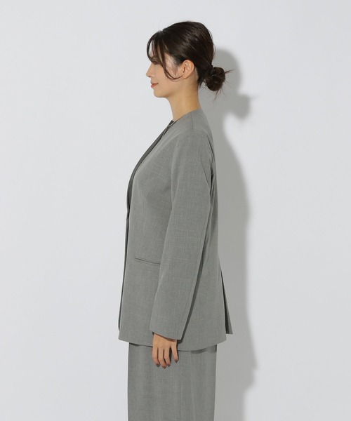 セール】映えラクノーカラージャケット/292398（ノーカラージャケット