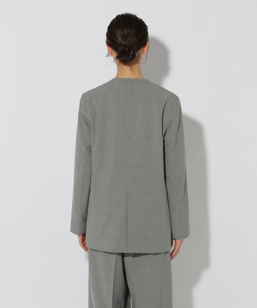 Elura(エルーラ)の「映えラクノーカラージャケット/292398(ノーカラージャケット・レディース・ネイビー/ライトグレー・LARGE/MEDIUM)」の13枚目の写真