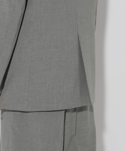 【美品】Eluraノーカラーツイードジャケット ブラック　グレー ニットツイード ノーカラージャケット セットアップ着用可【AOKI