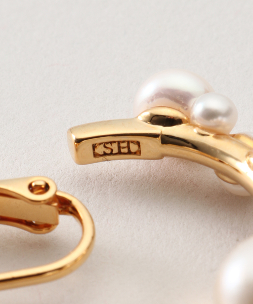 STELLAR HOLLYWOOD/ステラハリウッド】バブルパールフープイヤリング