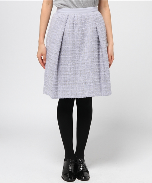 La TOTALITE（ラトータリテ）の「ラメチェックMIXツィードスカート◆（スカート・レディース・サックスブルー/アイボリー・36/38/40）」の3枚目の写真