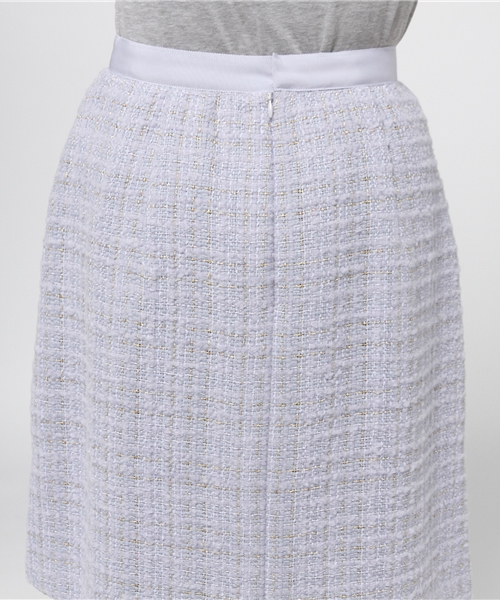 La TOTALITE（ラトータリテ）の「ラメチェックMIXツィードスカート◆（スカート・レディース・サックスブルー/アイボリー・36/38/40）」の7枚目の写真
