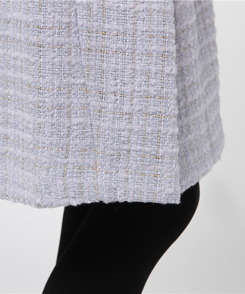 La TOTALITE（ラトータリテ）の「ラメチェックMIXツィードスカート◆（スカート・レディース・サックスブルー/アイボリー・36/38/40）」の9枚目の写真