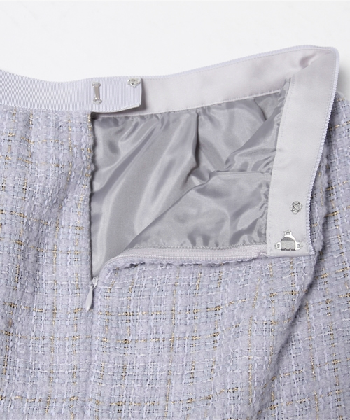 La TOTALITE（ラトータリテ）の「ラメチェックMIXツィードスカート◆（スカート・レディース・サックスブルー/アイボリー・36/38/40）」の10枚目の写真