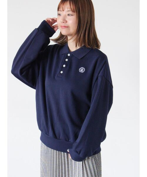 Lugnoncure(ルノンキュール)の「ポロ裏毛プルオーバー《2025spring catalog item》(Tシャツ/カットソー・レディース・イエロー/ネイビー/ホワイト・F)」の2枚目の写真