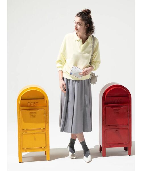 Lugnoncure(ルノンキュール)の「ポロ裏毛プルオーバー《2025spring catalog item》(Tシャツ/カットソー・レディース・イエロー/ネイビー/ホワイト・F)」の5枚目の写真