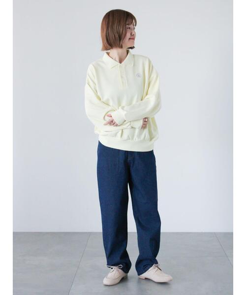 Lugnoncure(ルノンキュール)の「ポロ裏毛プルオーバー《2025spring catalog item》(Tシャツ/カットソー・レディース・イエロー/ネイビー/ホワイト・F)」の7枚目の写真