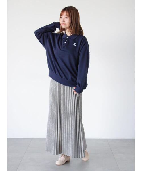 Lugnoncure(ルノンキュール)の「ポロ裏毛プルオーバー《2025spring catalog item》(Tシャツ/カットソー・レディース・イエロー/ネイビー/ホワイト・F)」の10枚目の写真