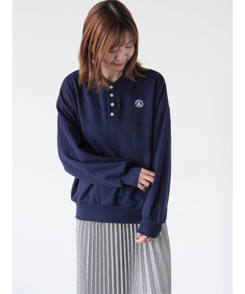 Lugnoncure(ルノンキュール)の「ポロ裏毛プルオーバー《2025spring catalog item》(Tシャツ/カットソー・レディース・イエロー/ネイビー/ホワイト・F)」の11枚目の写真