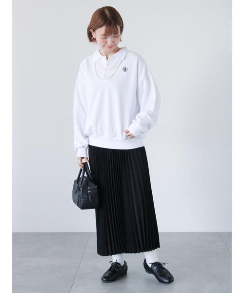 Lugnoncure(ルノンキュール)の「ポロ裏毛プルオーバー《2025spring catalog item》(Tシャツ/カットソー・レディース・イエロー/ネイビー/ホワイト・F)」の13枚目の写真
