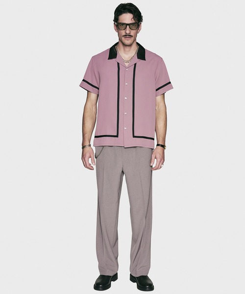 CRIMIE(クライミー)の「LINE OPEN COLLAR SHORT SLEEVE SHIRT(シャツ/ブラウス・メンズ・ピンク/ホワイト/ブラック・XXL/XL/L/M/S)」の22枚目の写真