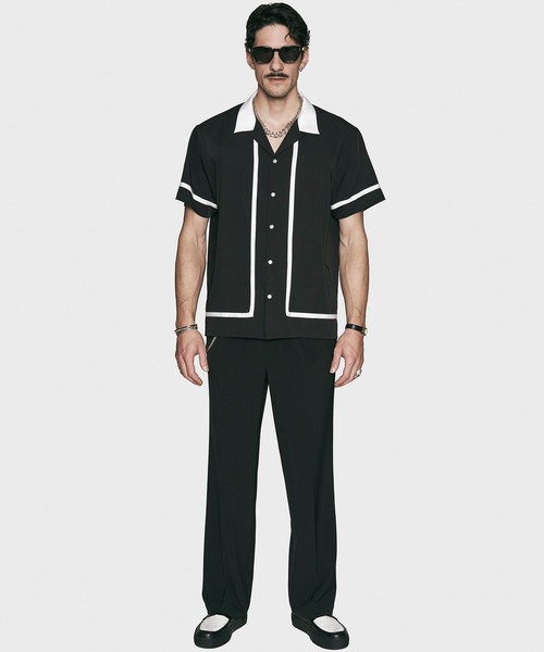 CRIMIE(クライミー)の「LINE OPEN COLLAR SHORT SLEEVE SHIRT(シャツ/ブラウス・メンズ・ピンク/ホワイト/ブラック・XXL/XL/L/M/S)」の18枚目の写真