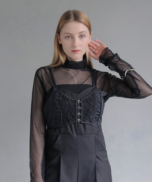 サロペット・オーバーオール・オールインワン mafuyuCLANE WOOL BUSTIER ALL IN ONE CLANE（クラネ）の「WOOL BUSTIER ALL IN ONE（つなぎ