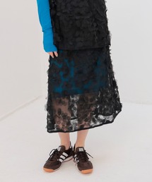 3D dot tulle midi skirt(3Dドットチュールミディ丈スカート)