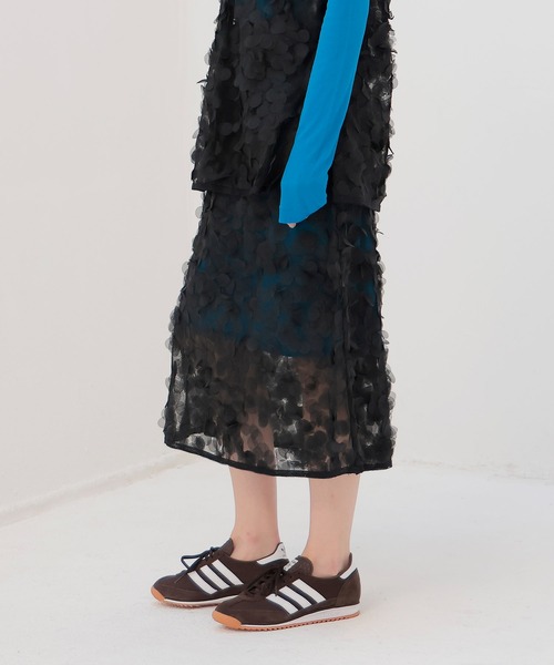 DRESSLAVE(ドレスレイブ)の「3D dot tulle midi skirt(3Dドットチュールミディ丈スカート)(スカート・レディース・ホワイト/ブラック・38)」の10枚目の写真