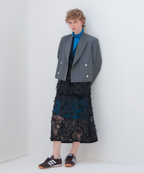 DRESSLAVE(ドレスレイブ)の「3D dot tulle midi skirt(3Dドットチュールミディ丈スカート)(スカート・レディース・ホワイト/ブラック・38)」の12枚目の写真