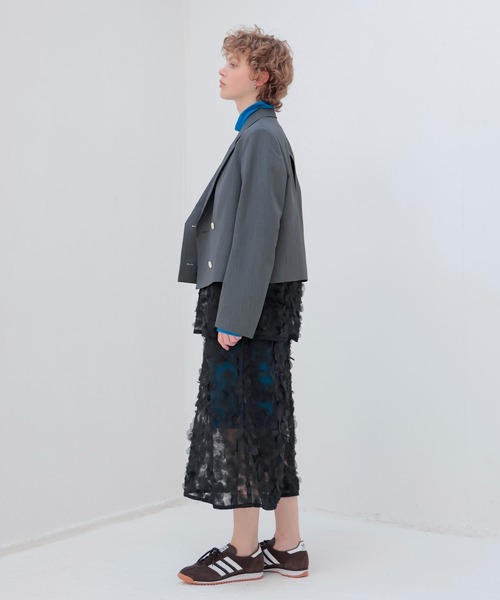 DRESSLAVE(ドレスレイブ)の「3D dot tulle midi skirt(3Dドットチュールミディ丈スカート)(スカート・レディース・ホワイト/ブラック・38)」の13枚目の写真