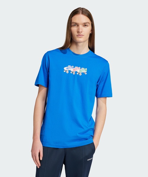 adidas（アディダス）の「adidas/アディダス TS ROLLER プリント半袖Tシャツ ワンポイント メンズ 秋物 秋服 2026年秋冬（Tシャツ/カットソー・メンズ・ホワイト/ブルー/グリーン・S/M/L/XL）」の3枚目の写真