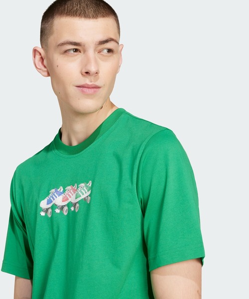 adidas（アディダス）の「adidas/アディダス TS ROLLER プリント半袖Tシャツ ワンポイント メンズ 秋物 秋服 2026年秋冬（Tシャツ/カットソー・メンズ・ホワイト/ブルー/グリーン・S/M/L/XL）」の20枚目の写真