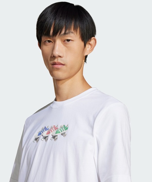 adidas（アディダス）の「adidas/アディダス TS ROLLER プリント半袖Tシャツ ワンポイント メンズ 秋物 秋服 2026年秋冬（Tシャツ/カットソー・メンズ・ホワイト/ブルー/グリーン・S/M/L/XL）」の19枚目の写真