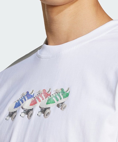 adidas（アディダス）の「adidas/アディダス TS ROLLER プリント半袖Tシャツ ワンポイント メンズ 秋物 秋服 2026年秋冬（Tシャツ/カットソー・メンズ・ホワイト/ブルー/グリーン・S/M/L/XL）」の13枚目の写真