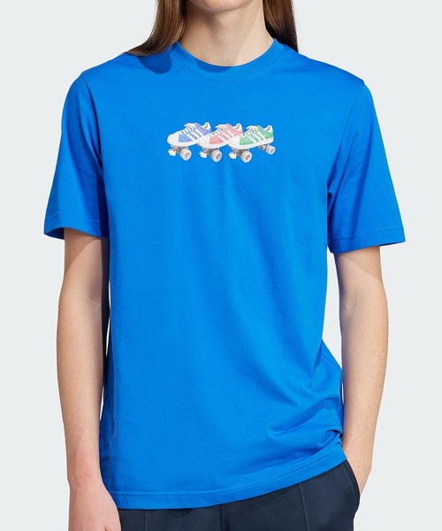 adidas（アディダス）の「adidas/アディダス TS ROLLER プリント半袖Tシャツ ワンポイント メンズ 秋物 秋服 2026年秋冬（Tシャツ/カットソー・メンズ・ホワイト/ブルー/グリーン・S/M/L/XL）」の15枚目の写真