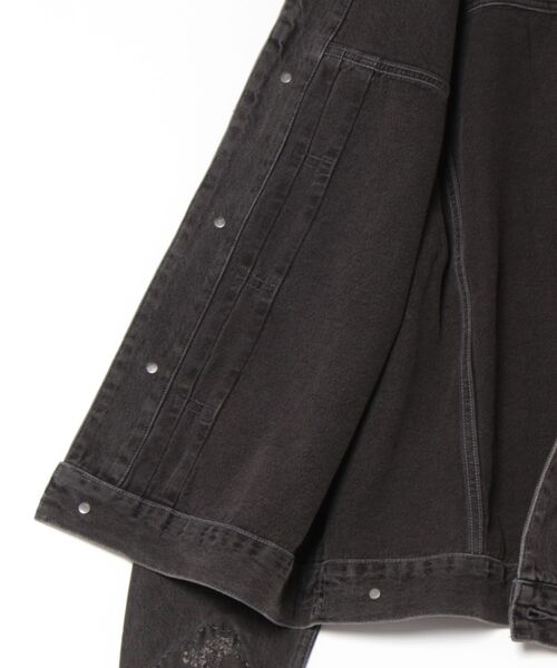 ALLSAINTS（オールセインツ）の「JAGGER SLIM FIT DENIM JACKET | JAYGER スリム フィット デニム ジャケット（デニムジャケット・メンズ・ブラック・XS/S/M/L）」の3枚目の写真