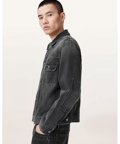 ALLSAINTS（オールセインツ）の「JAGGER SLIM FIT DENIM JACKET | JAYGER スリム フィット デニム ジャケット（デニムジャケット・メンズ・ブラック・XS/S/M/L）」の8枚目の写真