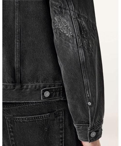 ALLSAINTS（オールセインツ）の「JAGGER SLIM FIT DENIM JACKET | JAYGER スリム フィット デニム ジャケット（デニムジャケット・メンズ・ブラック・XS/S/M/L）」の11枚目の写真