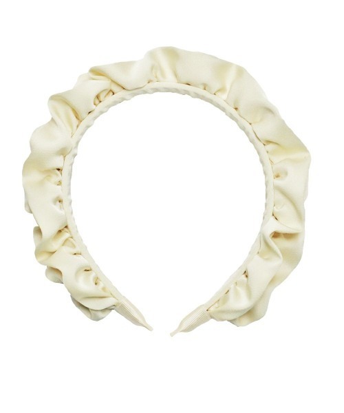 F i.n.t(フィント)の「ホイップギャザーサテンカチューシャ/fint フィント(カチューシャ・レディース・アイボリー/ブルーグレー・FREE)」の4枚目の写真