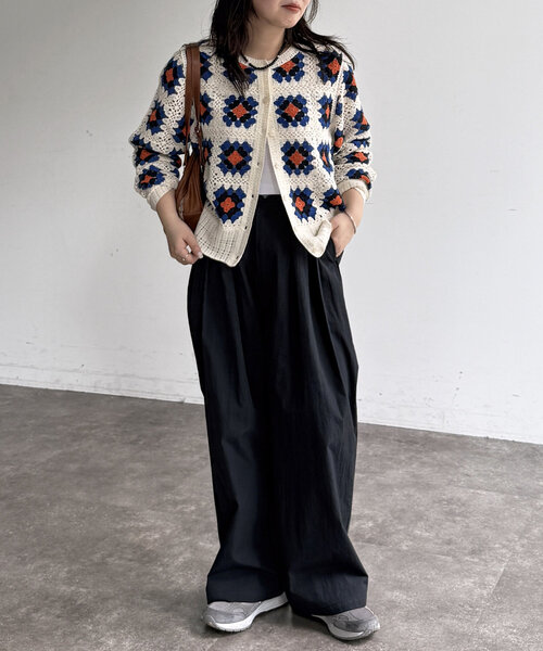 CPCM（シーピーシーエム）の「冷感タックワイドパンツ（その他パンツ・レディース・グレー/ブラック/アイボリー/ベージュ・MEDIUM/SMALL/LARGE）」の16枚目の写真