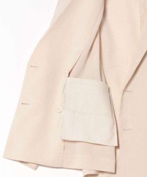 Emma Taylor（エマテイラー）の「リネンライクシアーテーラードジャケット（テーラードジャケット・レディース・ベージュ/ブラック・FREE）」の18枚目の写真