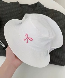 pyornim（ピョルニム）の「紐付きリボンロゴバケットハット（ハット）」