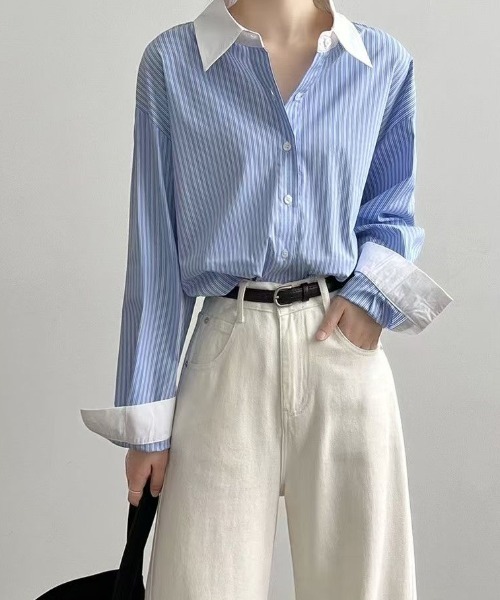 ピンストライプシャツ WEB限定】ピンストライプシャツ/B.D(505656789)｜HANKYU MEN'S