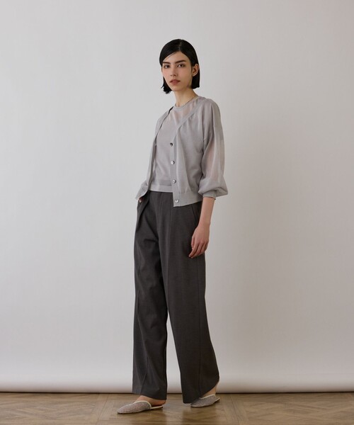 Diagram(ダイアグラム)の「ブライトシアーニットカーディガン(カーディガン/ボレロ・レディース・ブラック/ホワイト/グレー・36)」の5枚目の写真