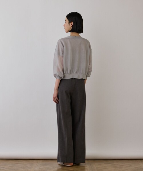 Diagram(ダイアグラム)の「ブライトシアーニットカーディガン(カーディガン/ボレロ・レディース・ブラック/ホワイト/グレー・36)」の6枚目の写真