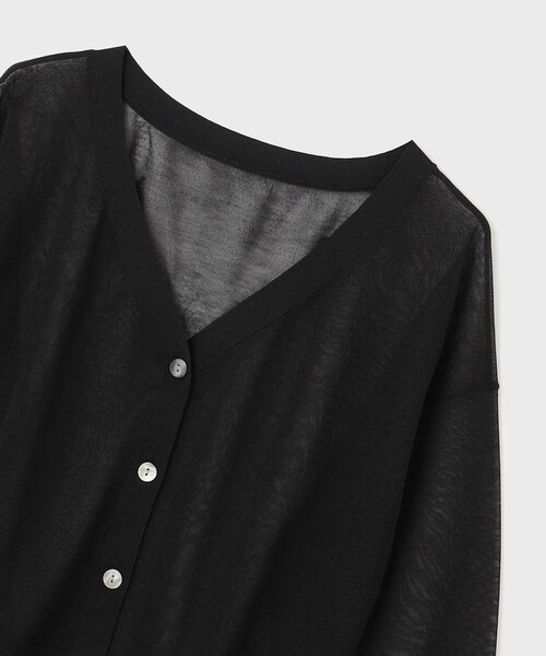 Diagram(ダイアグラム)の「ブライトシアーニットカーディガン(カーディガン/ボレロ・レディース・ブラック/ホワイト/グレー・36)」の15枚目の写真