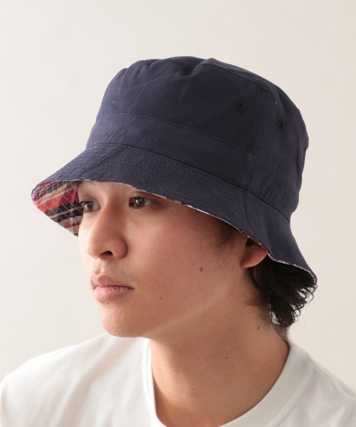 RAGEBLUE(レイジブルー)の「【THE FOX】リバーシブルチェック柄ハット(ハット・メンズ・ブラック・FREE)」の14枚目の写真