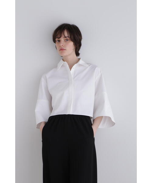 美品　LE PHILバックメッシュSOLOTEX襟付きブラウス ◇バックメッシュSOLOTEX襟付きブラウス（シャツ/ブラウス）｜LE