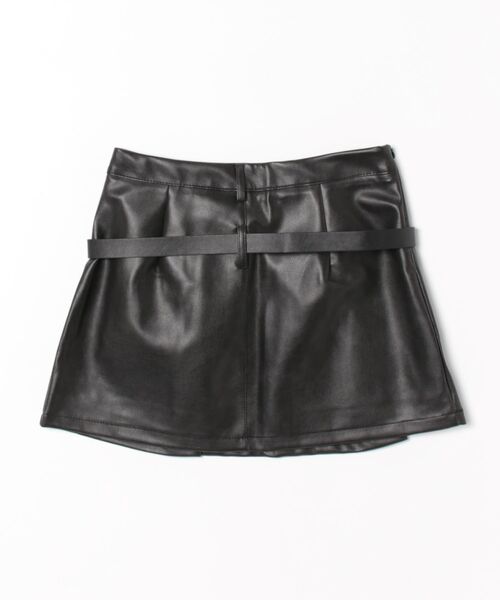 THE HITSS(ヒッツ)の「【インパン裏地あり】ウエスタンベルト付き フェイクレザー ボックス プリーツ ミニスカート スカパン(スカート・レディース・ブラック/ブラウン・M/L)」の3枚目の写真