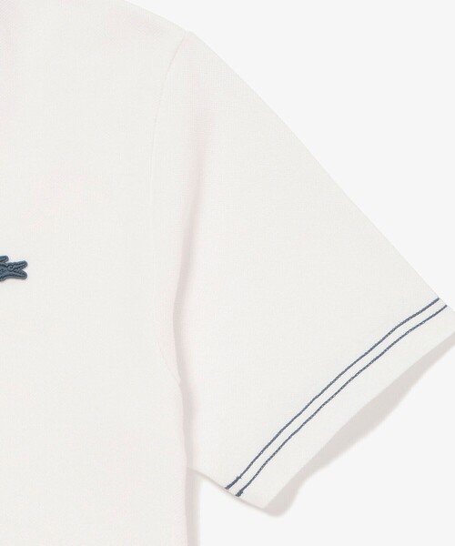 LACOSTE（ラコステ）の「スリーブネームパッチ鹿の子地Tシャツ（Tシャツ/カットソー・メンズ・グレイッシュブルー/ブラウン/ダークブルー・2/3/4/5）」の20枚目の写真