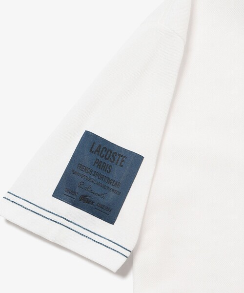 LACOSTE（ラコステ）の「スリーブネームパッチ鹿の子地Tシャツ（Tシャツ/カットソー・メンズ・グレイッシュブルー/ブラウン/ダークブルー・2/3/4/5）」の19枚目の写真