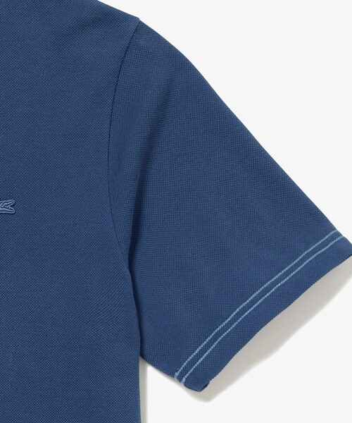 LACOSTE（ラコステ）の「スリーブネームパッチ鹿の子地Tシャツ（Tシャツ/カットソー・メンズ・グレイッシュブルー/ブラウン/ダークブルー・2/3/4/5）」の13枚目の写真