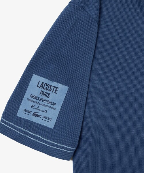 LACOSTE（ラコステ）の「スリーブネームパッチ鹿の子地Tシャツ（Tシャツ/カットソー・メンズ・グレイッシュブルー/ブラウン/ダークブルー・2/3/4/5）」の12枚目の写真