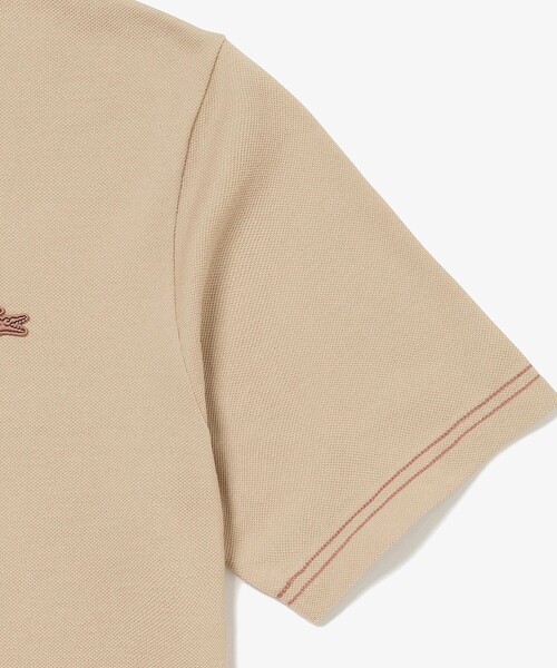 LACOSTE（ラコステ）の「スリーブネームパッチ鹿の子地Tシャツ（Tシャツ/カットソー・メンズ・グレイッシュブルー/ブラウン/ダークブルー・2/3/4/5）」の6枚目の写真