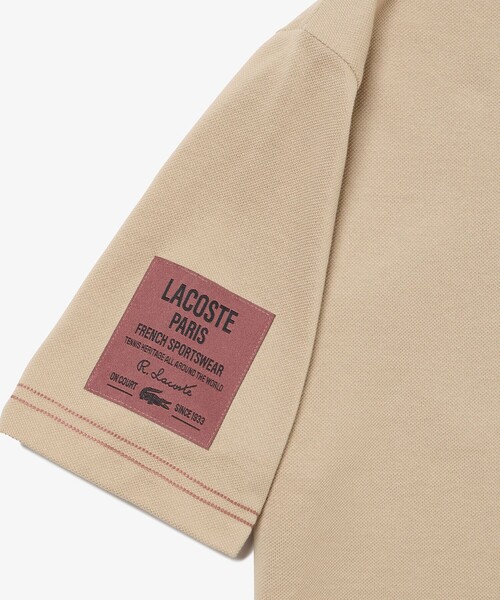 LACOSTE（ラコステ）の「スリーブネームパッチ鹿の子地Tシャツ（Tシャツ/カットソー・メンズ・グレイッシュブルー/ブラウン/ダークブルー・2/3/4/5）」の5枚目の写真