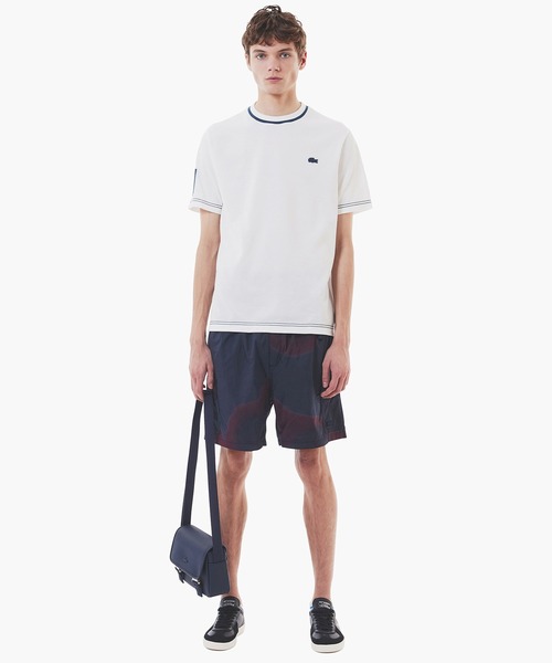 【LACOSTE】スリーブネームパッチ鹿の子地Tシャツ セール】スリーブネームパッチ鹿の子地Tシャツ（Tシャツ