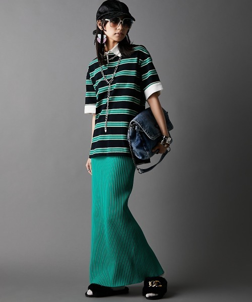 GEVS.（ジェイヴィス）の「ラガーシャツ＜大きいサイズ有＞GEVS.（Tシャツ/カットソー・レディース・ピンク系/グリーン系・M/L/LL/3L/4L/5L）」の21枚目の写真