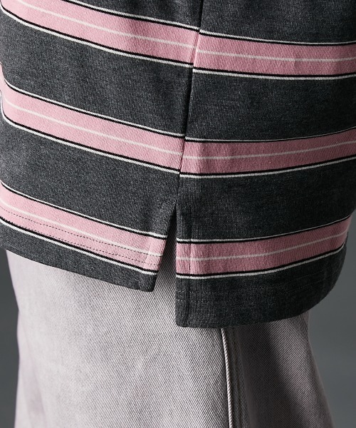 GEVS.（ジェイヴィス）の「ラガーシャツ＜大きいサイズ有＞GEVS.（Tシャツ/カットソー・レディース・ピンク系/グリーン系・M/L/LL/3L/4L/5L）」の15枚目の写真